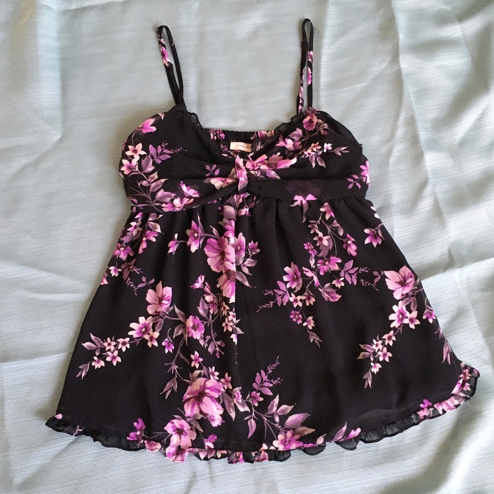 Black spaghetti strap top